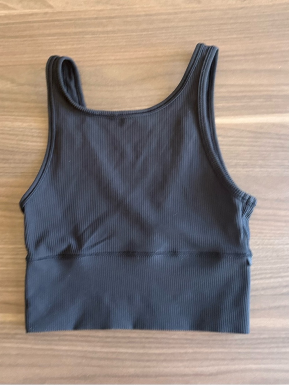 lululemon athletica Black Ribbed Crop Tank